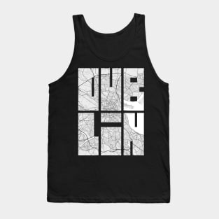 Dublin, Ireland City Map Typography - Light Tank Top